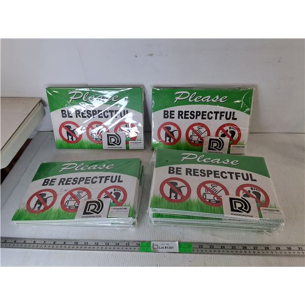 (21) Be Respectful Lawn Signs