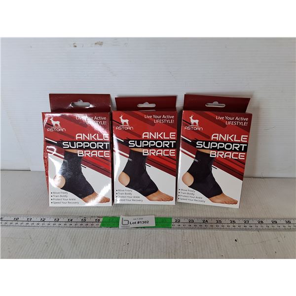 (3) Ankle Support Braces