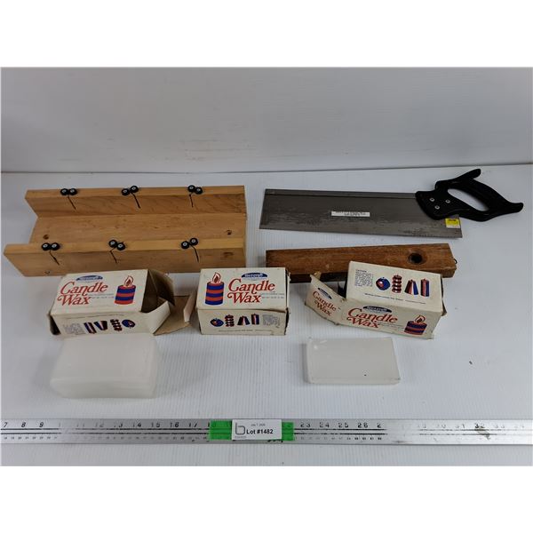 Miter Saw, Miter Box, Candle Wax, Level
