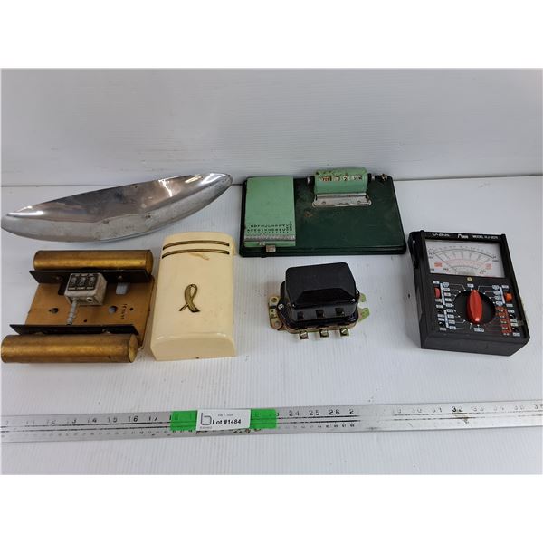 Assorted Vintage Collectibles & Analog Multimeter - As Is
