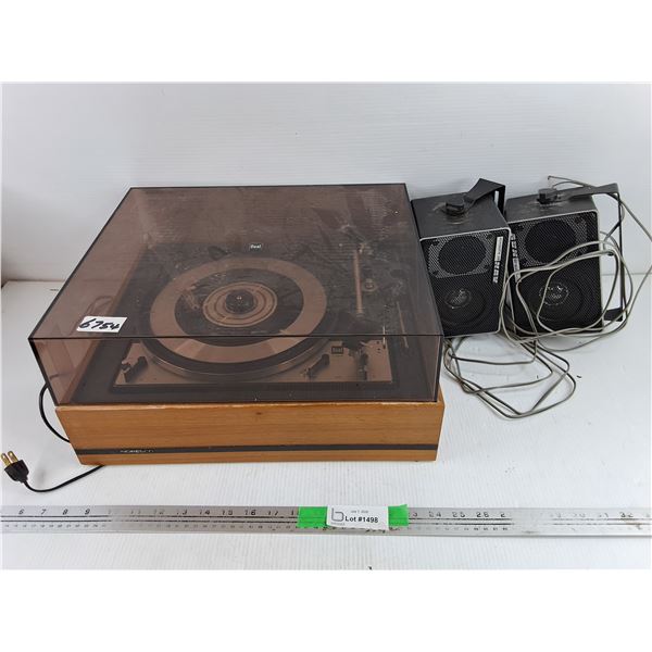Dual Noresco Vinyl Record Player & (2) Speakers - As Is