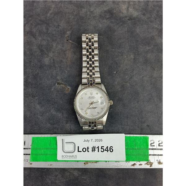 ^Rolex Oyster Perpetual Day Date Watch - Powers On, As Is, Authenticity Not Guaranteed