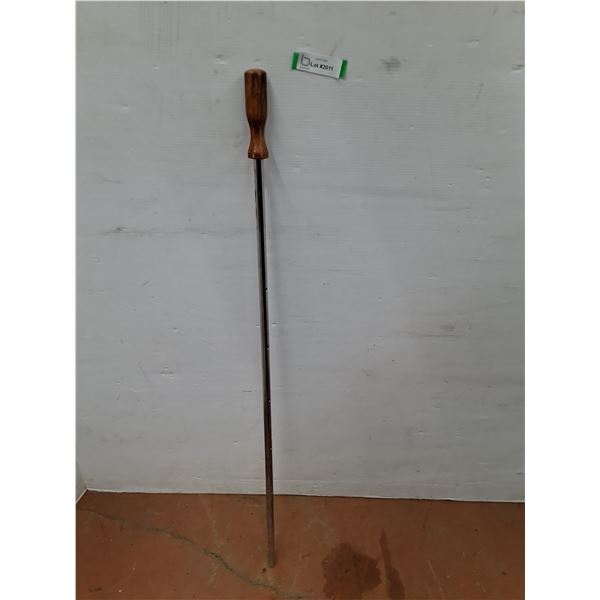 *Long Metal Pole with Wooden Handle and Holes No Shipping