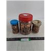 Image 1 : (3) Jars of Bulk Mostly Canadian Pennies