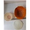 Image 3 : Assorted Tupperware, (3) Containers, (2) Lids, (1) Tall Cup, (2) Small Cups