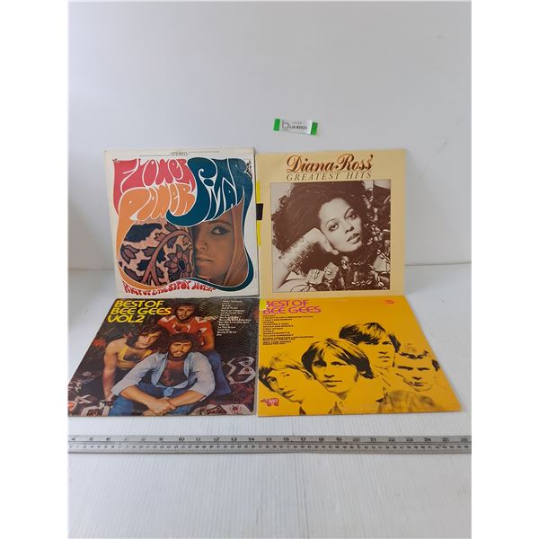 (4) Albums, Flower Power, Diana Ross, Best Of Bee Gees Vol 1 and 2