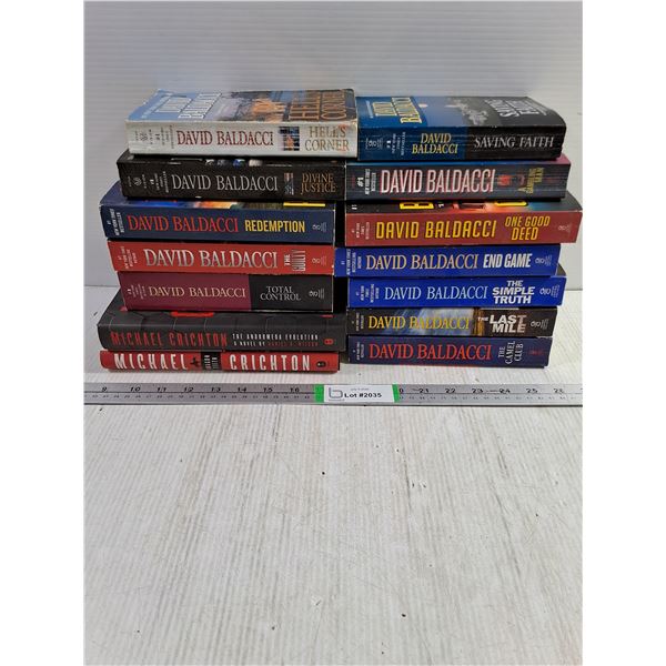 (12) David Baldacci and (2) Michael Crichton Novels