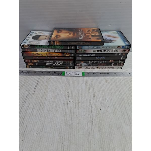 (15) DVD's: Shattered,Mystic River,Hideaway,Flawless and more