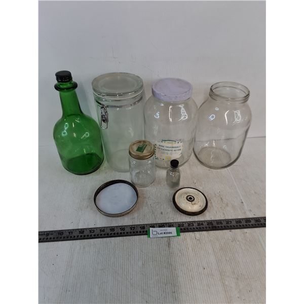 Glass Bottles, Sealer Jars, Misc.