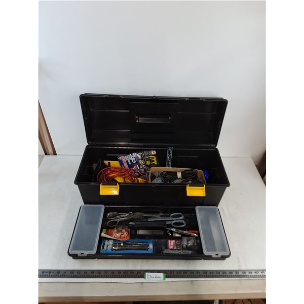 Plastic Tool Box w/Contents - 26x11x12"