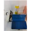 Image 2 : Plastic Bins, Metal Tool Box, Power Bar, Turbo Torch Gas Canister - Approx 1/2 Full - Cannot Ship