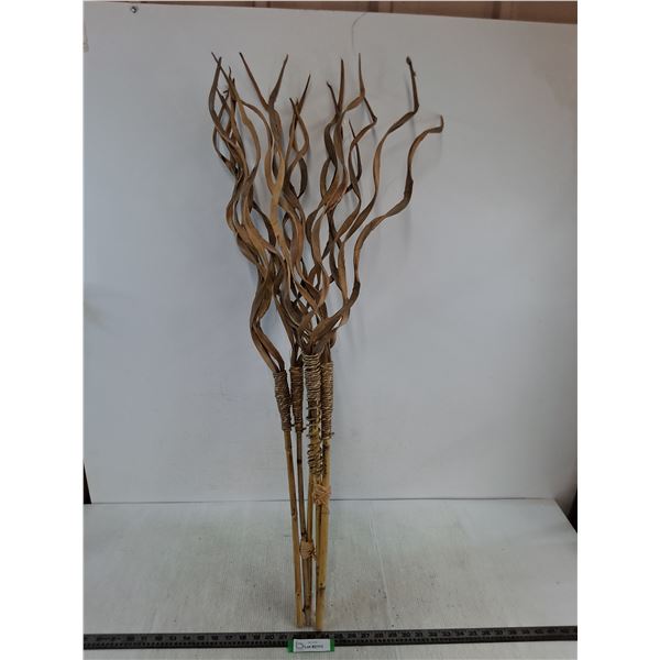 Dried Hemp Plant Decor - 3.5' Tall Approx, Cannot Ship