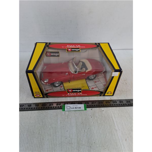 NIB Burago 1:18 Special Edition Diecast 1960 Jaguar "E" Cabriolet