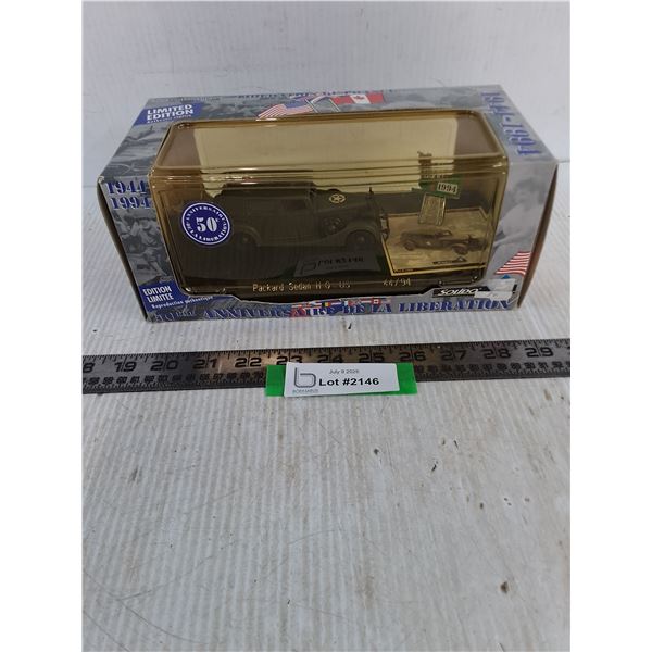 NIB Solido "Limited Edition - 50th Anniversary" Replica 1944 US Packard Sedan HQ Military Vehicle