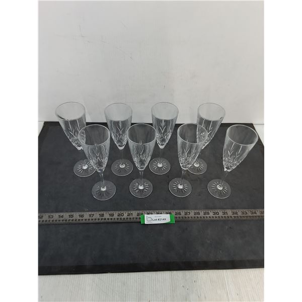 Set of 8 Crystal Wine Glasses