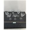 Image 1 : (6) Assorted Crystal Stemmed Wine Glasses