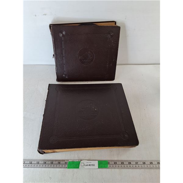 (2) Binders of Vintage Records- As Is