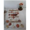 Image 2 : Home Decor Items- Driftwood, Seashell Windchime, Artificial Flowers, Misc.