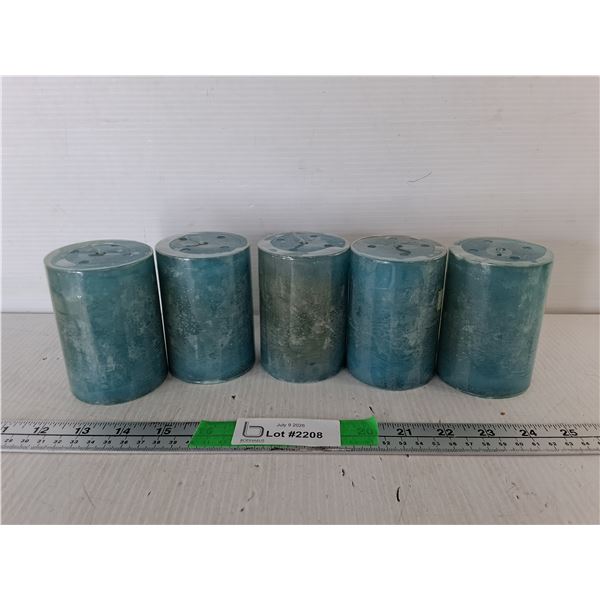 (5) Scented Pillar Candles 4"