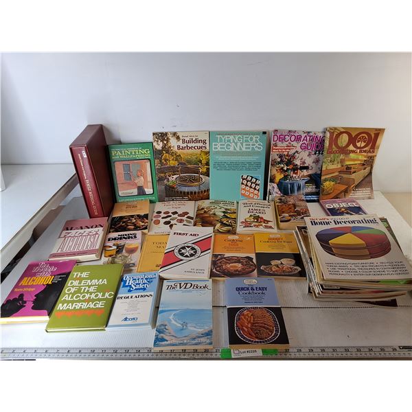Book/Magazine Lot- Home Decorating, Al-Anon, Cooking, Misc. Can't Ship