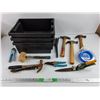 Image 1 : Mallets, Hedge Trimmer, Plastic Bins, Wire Brush, Misc