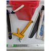 Image 4 : *Bar Clamp, Caulking Gun, 16" Shelf Support, Wall Hanger, Hedge Shears, Misc