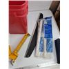 Image 5 : *Bar Clamp, Caulking Gun, 16" Shelf Support, Wall Hanger, Hedge Shears, Misc