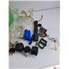 Image 5 : Tarp, Seed Spreader, Caster Wheels , Glass Candle Stick Holder, Flashlight, Misc