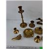 Image 2 : Brass Candle Stick Holders, Ash Tray, Bird Ornaments, Cribbage Game
