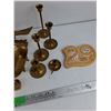 Image 5 : Brass Candle Stick Holders, Ash Tray, Bird Ornaments, Cribbage Game