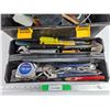 Image 3 : Plastic Tool Box, Measuring Tape, Hammer, Wire Brush, Pry Bar, Screwdrivers, Misc