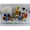 Image 1 : Plastic Bucket, Cleaning Supplies, Raid Liquid, Silicone, Fuel Stabilizer, Misc, PICKUP ONLY