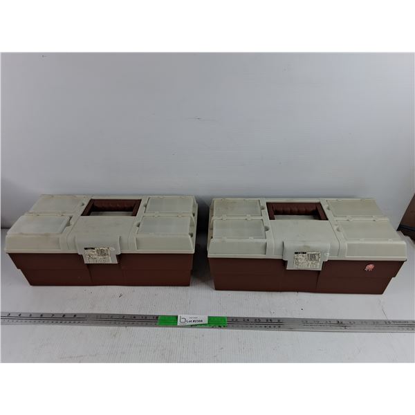 (2) Plastic Tool Boxes w/Tool Caddy