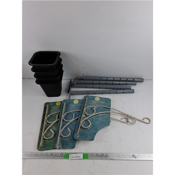 T Brackets, (3) Brackets, 16" Hanging Plant Brackets