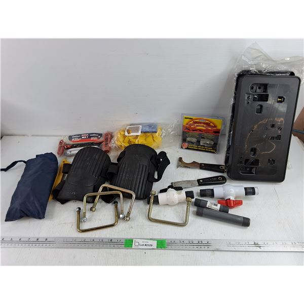 Licence Plate Bracket, Hex T Key Set, Knee Pads, U Brackets, Tent Pins, Animal Alert, Misc