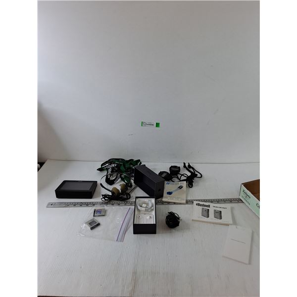 Lanyards, SanDisk 1GB Card, Apple Micro USB Cord and Earbuds, Headset