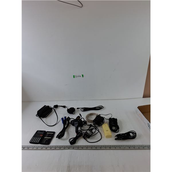 Calculator Not Working, Micro USB Chargers, Ethernet Cable, GPS Charger, Misc All Untested As-Is