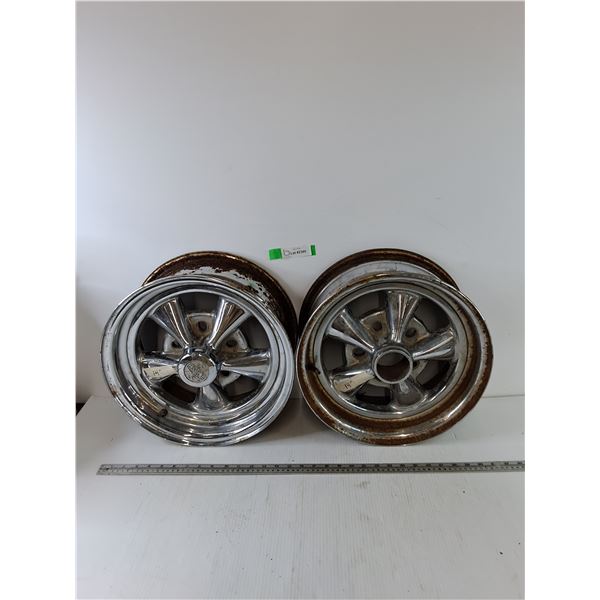 (2) Car Tire Rims 14" Diameter, Cannot Ship