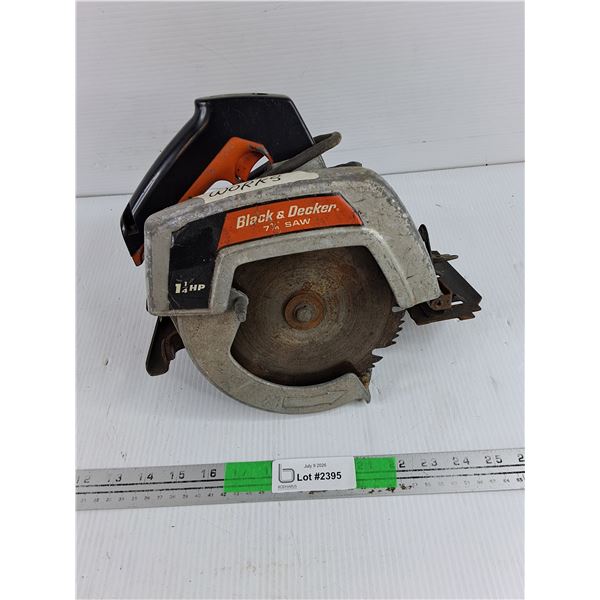 Black & Decker 7 1/4 Circular Saw - Powers On, As Is