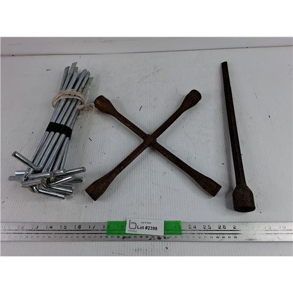 L Shaped Metal Rods, Tire Wrenches