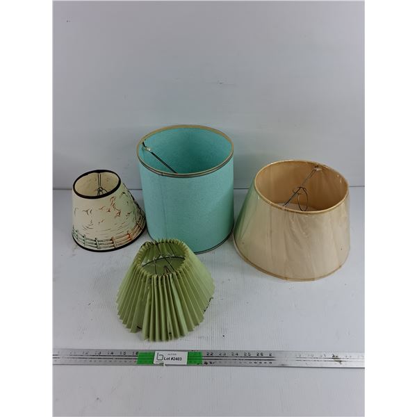(4) Vintage Lamp Shades, As Is