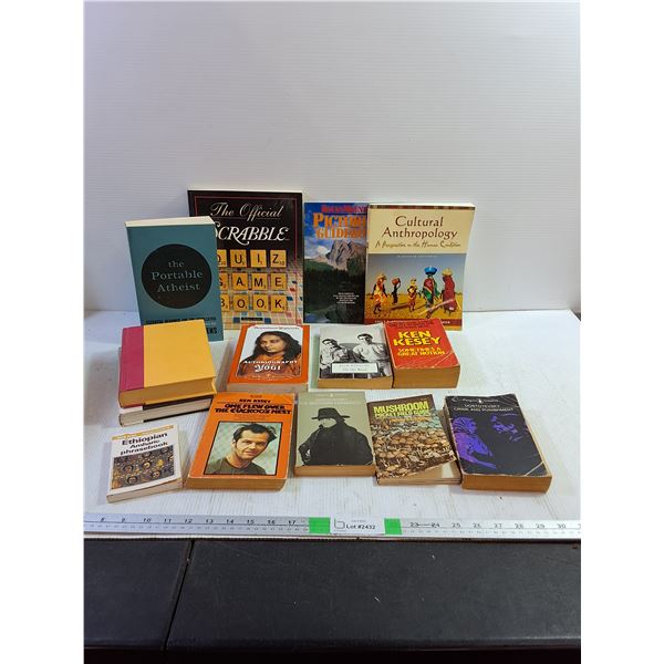 (14) Novel- Mushroom Pocket Field Guide, The Portable Atheist, Misc