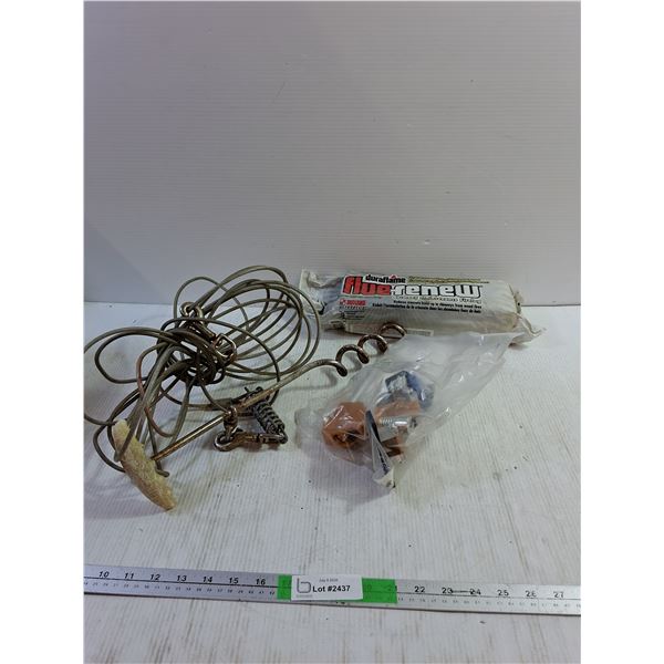 Flue Renew Log, Dog Tie Out Stake With Cable, Misc
