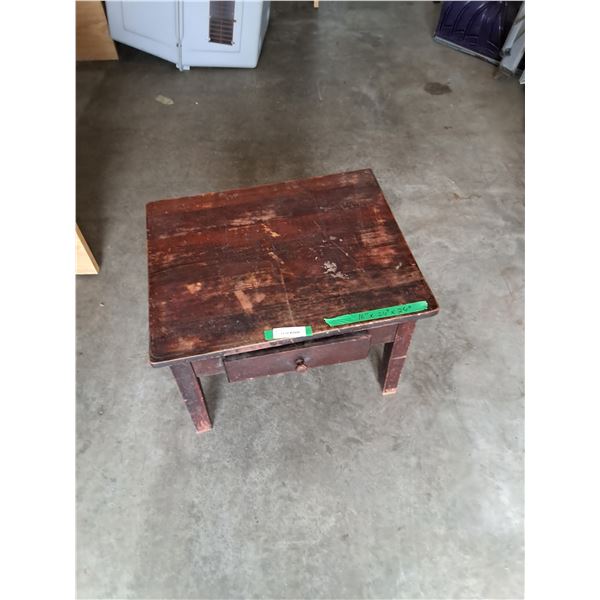 ***Wooden Side Table With Drawer, Cannot Ship