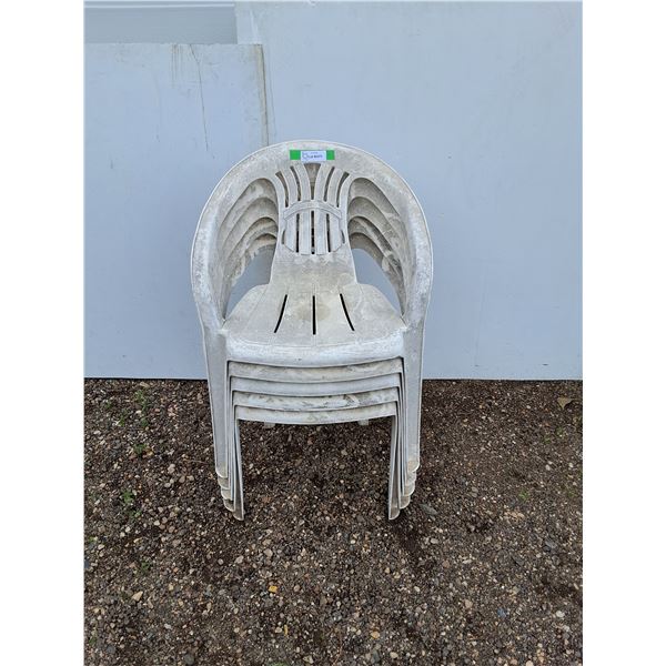 **(5) Resin Lawn Chairs, Cannot Ship