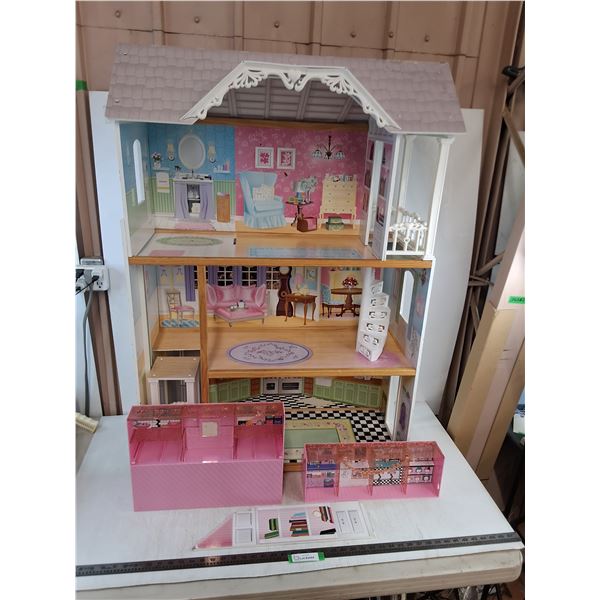 * KidKraft Dollhouse, Furniture & LOL Play Cabinet - 48x32x13" - Cannot Ship