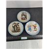 Image 1 : (3) Vintage West German Decorative Hanging Christmas Plates