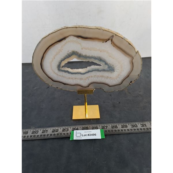 Mounted Amethyst Geode Slab