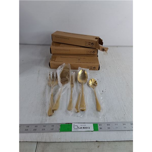 (4) Stainles Steel Flatware Sets