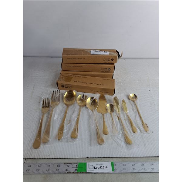 (4) Stainles Steel Flatware Sets